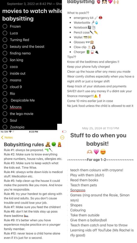 Babysitting Tips For Infants, Things To Bring Babysitting, Babysitting Prices Chart, Babysitting Kit Ideas, How To Start Babysitting, Fun Babysitting Activities, Babysitting Checklist, Babysitting Schedule, Babysitter Tips