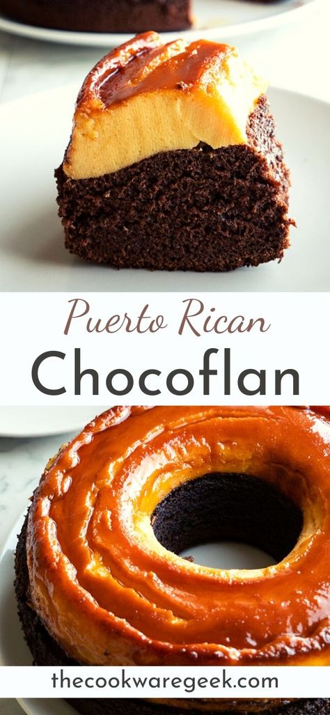 Flancocho Recipe, Puerto Rican Dessert, Desserts Easy Recipes, Impossible Cake, Hispanic Desserts, Cubed Steak, Spanish Desserts, Flan Cake, Puerto Rico Food