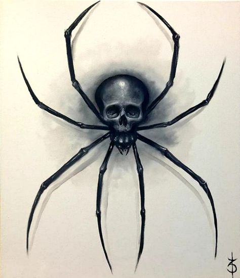 Spider Skull Spider Skull, Hair Stenciling, Spider Drawing, Spider Web Tattoo, Skull Hand Tattoo, Skull Spider, Arte Occulta, Spider Design, Web Tattoo