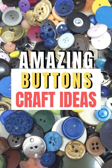 Button Crafts To Sell, Button Craft Ideas, Vintage Buttons Crafts, Hairstyles Crochet, Wooden Spool Crafts, Button Art Projects, Creative Craft Ideas, Buttons Crafts Diy, Bushcraft Shelter