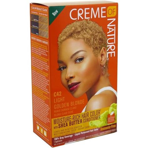 Creme of Nature Liquid Hair Color C41 Honey Blonde : Amazon.co.uk: Beauty Cream Of Nature Hair Dye, Creme Of Nature Hair Color, Nature Hair Color, Light Golden Blonde Hair, Cream Of Nature, Argan Oil Hair Color, Natural Golden Blonde, Rich Hair Color, Light Golden Blonde