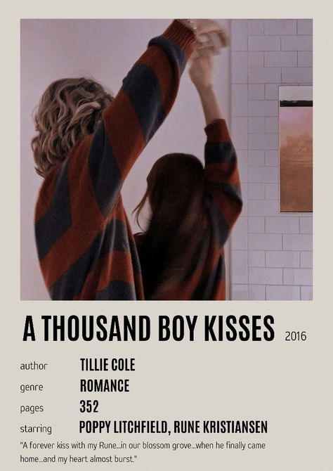 A Thousand Boy Kisses Fanart, Rune And Poppy, Poppy And Rune, Kisses Poster, A Thousand Boy Kisses, Thousand Boy Kisses, Kiss Books, Maxon Schreave, Fiction Books Worth Reading