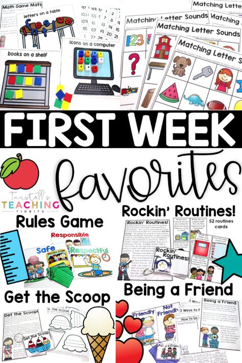 First Week Of School Activities 1st, Prek Themes, Ideal Classroom, School Procedures, Remote Teaching, School Start, First Week Of School Ideas, First Day Of School Activities, School Learning