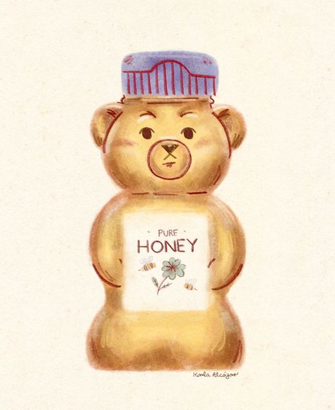 I really like those honey bear bottles. Wish they were made out glass though. Hope you have a sweet week 🍯🐝✨#bear #bearbottle #doodle #procreate #illustration #monday #honey #ilustraciondigital #digitaldrawing