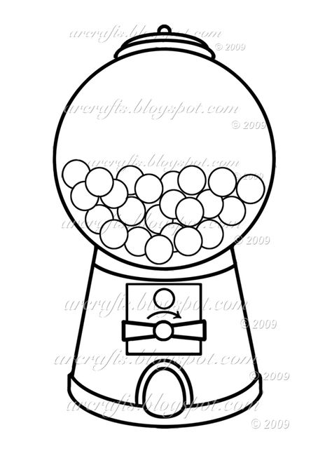 Bubblegum Machine Drawing, Bubble Gum Machine Costume, Doodle Dangles, Bubble Gum Machine, Flannel Board, Singing Time, Shark Party, Pokemon Coloring, Animal Jam