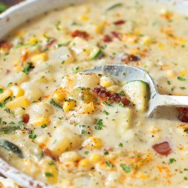 Summer Corn and Zucchini Chowder - Life Made Simple