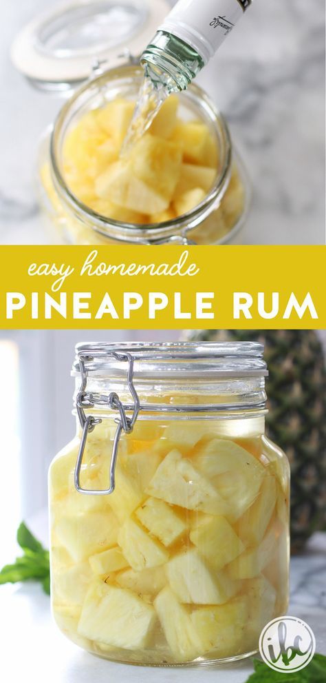 Homemade Liqueur Recipes, Resep Koktail, Homemade Alcohol, Homemade Liquor, Liquor Recipes, Rum Recipes, Moonshine Recipes, Liqueurs Recipes, Pineapple Rum