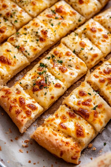 Homemade Cheesy Garlic Breadsticks