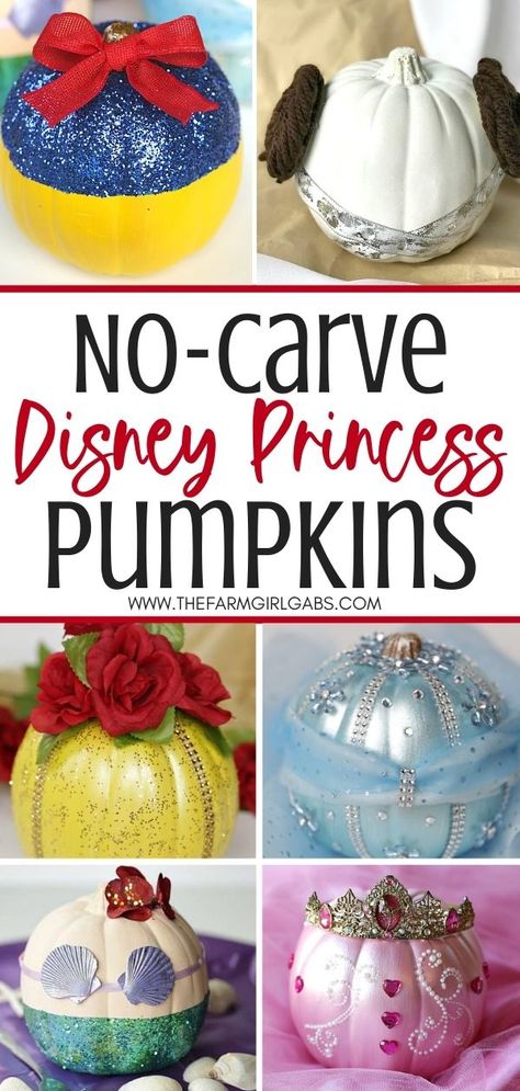 Princess Pumpkins, Disney Pumpkins, Pumpkin Painting Ideas Disney, Painting Ideas Disney, Disney Pumpkin Painting, Princess Pumpkin, Princess Painting, Character Pumpkins, Pumpkin Decorating Contest