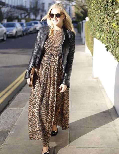 Animal Print Dress Outfit, Long Sleeve Maxi Dress Outfit, Leopard Print Dress Outfit, Vestidos Animal Print, Maternity Dress Outfits, Fall Outfits 2018, Leopard Print Outfits, Chique Outfit, Animal Print Outfits