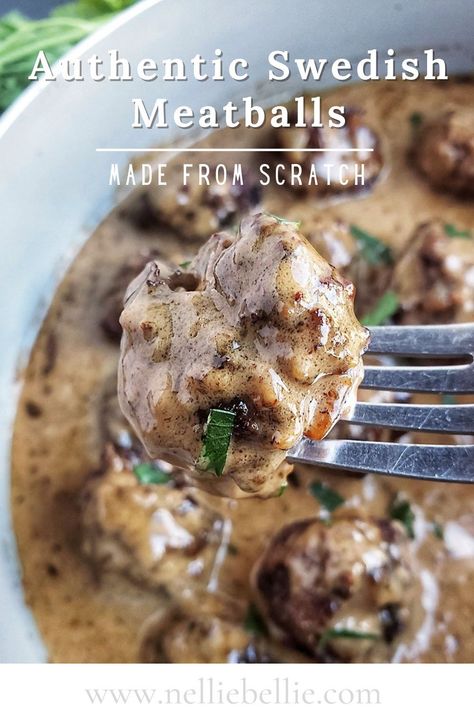 This authentic Swedish Meatballs recipe is easy to make and BETTER than the IKEA version. A traditional family favorite and star in our Pantry Budget Rescue Series! Make these for dinner and make extra to freeze for another time. Sweetish Meatballs Recipe, Oven Meatballs Recipe, Authentic Swedish Meatballs, Ikea Swedish Meatball Recipe, Best Swedish Meatball Recipe, Traditional Swedish Meatballs, Swedish Meatball Sauce, Homemade Swedish Meatballs, Swedish Meatballs Crockpot