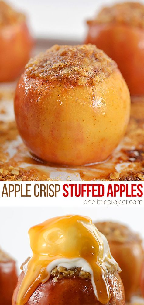 Stuffed Apples, Impressive Dessert, Baked Apple Recipes, Easy Apple Crisp Recipe, Apple Crisp Easy, Gooey Caramel, Impressive Desserts, Fall Comfort Food, Apple Dessert Recipes