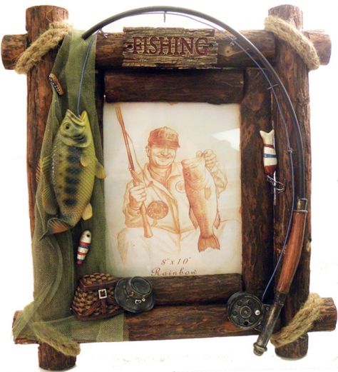 8x10 Wooden Fishing Photo Frame Farmhouse Picture Frames, Country Western Decor, Old Fashioned Photos, Picture Frames Standing, Cowboy Pictures, Frame Desk, Rustic Western Decor, Texas Country, Hanging Display