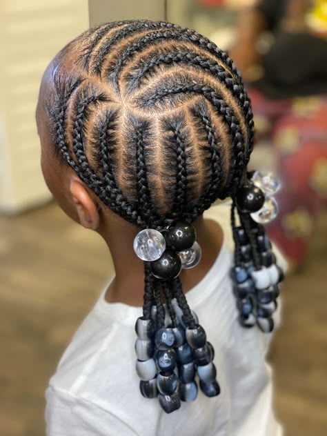 Secondary School Hairstyles, Low Tension Protective Styles Kids, Braided Styles With Beads, Twist Styles For Kids, Back To School Natural Hairstyles, School Natural Hairstyles, Easy Hairstyles For Kids Black, Baby Braid Styles, Rubber Band Hairstyles For Kids