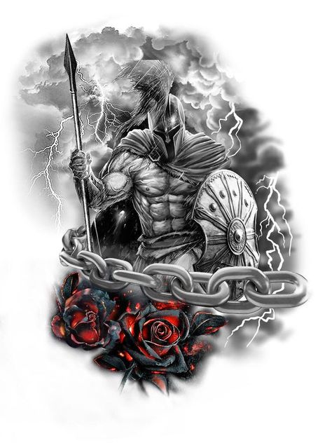 Pin on Finalistas 2 Tattoos Warrior, Warrior Tattoo Sleeve, Viking Warrior Tattoos, Gladiator Tattoo, Viking Tattoo Sleeve, Tato Dada, Spartan Tattoo, Tato Lengan, Warrior Tattoos