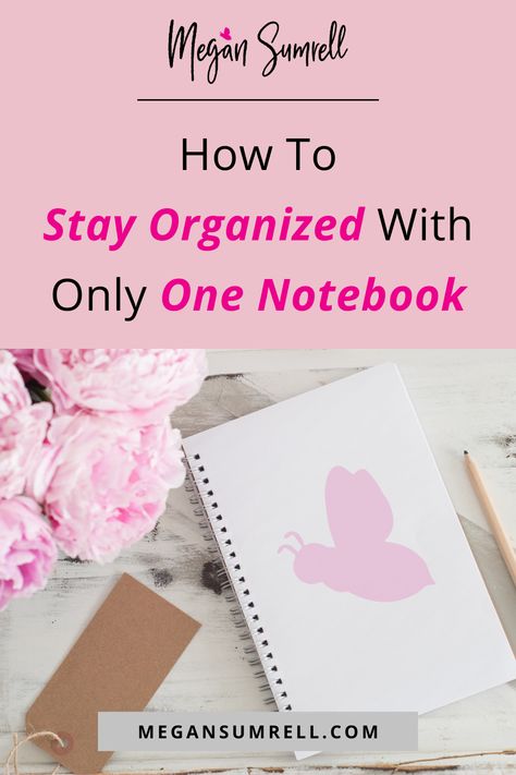 Be honest. How many notebooks are you using at any given time? Do you have them in your car, purse, and multiple places in your house? Today I’m going to share one of the tools that I use. The “One Notebook” system. You only need two things to make this work: One (and only one) notebook, and a processing system for your notebook Learn how to use this simple notebook planning system in my latest blog post! Turn Notebook Into Planner, How To Organize Your Life In A Notebook, Organization Notebook Ideas, How To Organize Notebooks, Using A Notebook As A Planner, Notebook Sections Ideas, How To Organize Your Notebook, Plan Notebook Ideas, Tul Notebook Ideas