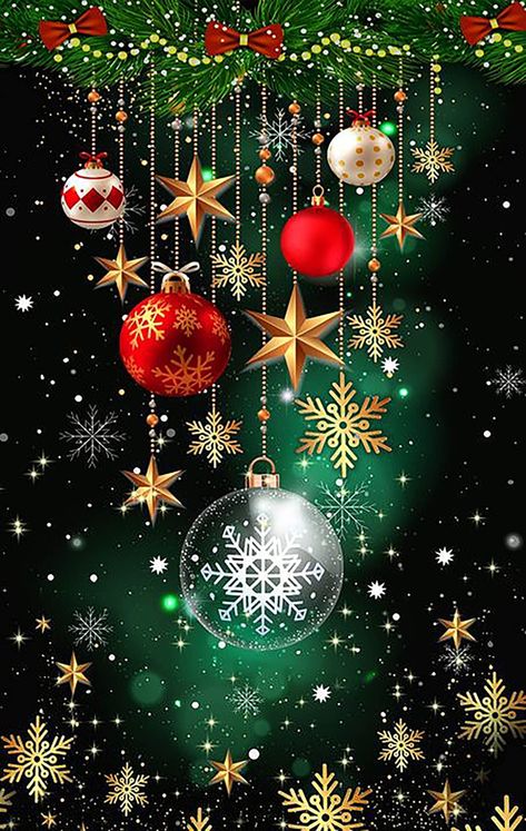 Wallpaper Natal, Merry Christmas Wallpaper, Merry Christmas Pictures, Merry Christmas Background, Christmas Diamonds, Christmas Scenery, Christmas Phone Wallpaper, Merry Christmas Images, Animated Christmas