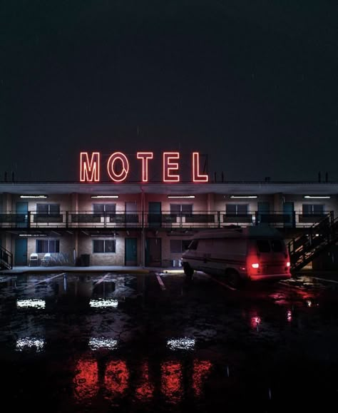 Motel At Night, 80s Motel Aesthetic, Cheap Motel Aesthetic, First Lie Wins Aesthetic, The Housemaids Secret Book Aesthetic, Old Motel Aesthetic, The Housemaids Secret, Motel Aesthetics Night, The Housemaid Aesthetic