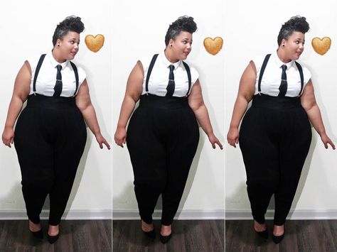 GarnerStyle | The Curvy Girl Guide: Celebrity Style Capture: Janelle Monae Women In Suspenders, Enby Style, Enby Fashion, Non Binary Fashion, Genderqueer Fashion, Garner Style, Estilo Tomboy, Masc Fashion, Janelle Monae