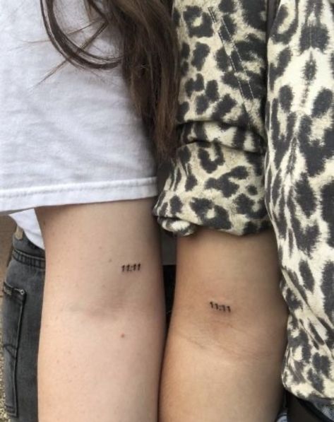 Deep Meaningful Tattoos, 11 11 Tattoo, Meaningful Tattoo Ideas, Tattoo Samples, Matching Best Friend Tattoos, Bestie Tattoo, Couple Tattoos Unique, Muster Tattoos, Petite Tattoos