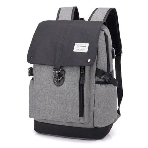 usb charging men backpack laptop Oxford computer back pack male Fashion hook Large capacity high school bags bagpack Mochila From Touchy Style Outfit Accessories | Cute Phone Cases |Casual Shoes| Cool Backpack| Charm Jewelry| Simple Cheap Watches, and much more. Tas Laptop, School Backpack Boys, High School Backpack, Best Travel Backpack, Multifunction Bag, Travel Laptop Backpack, Anti Theft Bag, Grey Backpacks, Laptop Rucksack