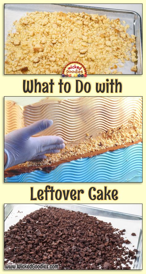 Wicked Goodies | What To Do with Leftover Cake | https://www.wickedgoodies.net Crumb Recipe, Chocolate Desserts Cake, Chocolate Pudding Cake, Chocolate Pound Cake, Cake Templates, Cupcake Recipes Chocolate, Leftover Cake, Easy Cake Decorating, Crumb Cake