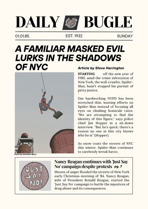 Daily Bugle Newspaper, Spiderman Pop, Daily Bugle, Newspaper Background, Marvel News, Times Newspaper, Newspaper Template, Newspaper Design, Newspaper Article