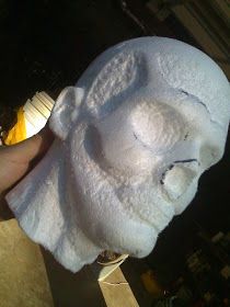 Halloween Hot Sauce: Moans from Moonlit Hill Mortuary: Makin' Styrofoam Zombie Heads Zombie Head, Styrofoam Head, Hallowen Ideas, Halloween Props Diy, Zombie Party, Adornos Halloween, Diy Costume, Halloween Yard, Creepy Halloween