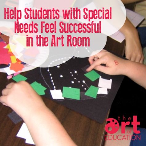 5 Ways to Help Students with Special Needs Feel Successful in the Art Room Special Education Art Projects Elementary, Art Special Needs, Sped Art Projects Special Needs, Adapted Art Projects, Art Projects For Special Needs Students, Special Needs Art Projects, Adaptive Art Projects Special Needs, Adapted Art, Special Needs Art