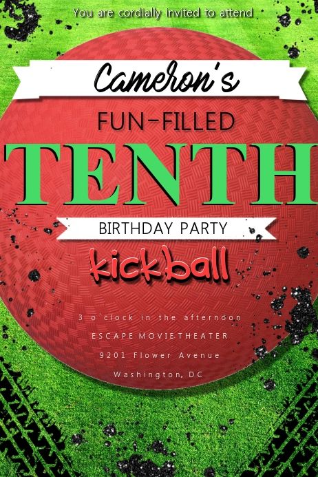 Kickball Birthday Party Ideas, Kickball Birthday Party, Kickball Party Ideas, Kickball Party, Kickball Tournament, 2023 Birthday, Volleyball Tournaments, Tenth Birthday, 13th Birthday Parties