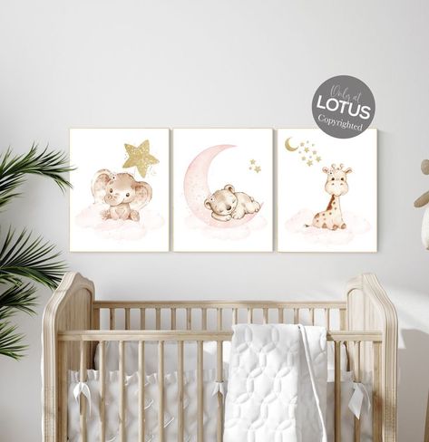 Sheep Nursery Decor, Wall Art Animals, Sheep Nursery, Nursery Gender Neutral, Grey Nursery Decor, Gray Nursery, Nursery Frames, Gold Nursery, Giraffe Nursery