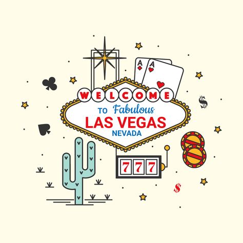 Las Vegas Vector. Choose from thousands of free vectors, clip art designs, icons, and illustrations created by artists worldwide! Casino Clip Art, Las Vegas Drawing Art, Vegas Illustration Art, Viva Las Vegas Tattoo, Las Vegas Illustration Art, Las Vegas Clip Art, Las Vegas Design Graphic, Las Vegas Scrapbooking Ideas, Las Vegas Graphic Design