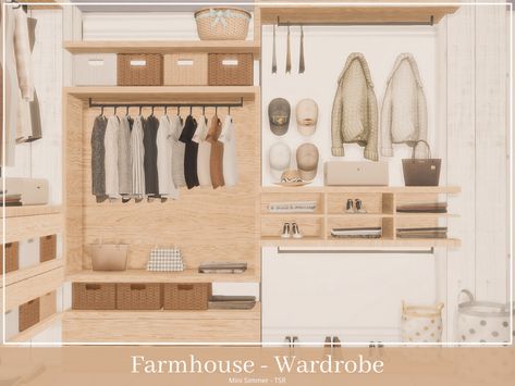 Sims 4 Cc Farmhouse Furniture, Wardrobe Sims 4 Cc, Sims 4 Cc Wardrobe Clutter, Sims 4 Closet Clutter, Sims 4 Wardrobe Cc, Sims 4 Cc Farmhouse, Sims 4 Wardrobe, Sims 4 Farmhouse Cc, Farmhouse Wardrobe