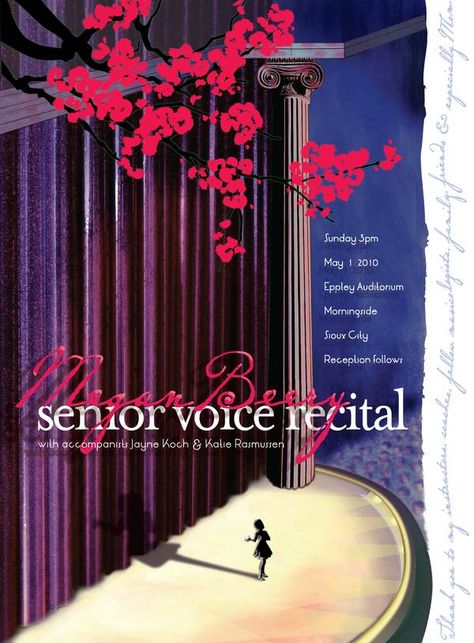 Recital Poster, Program Ideas, May 1, Album Covers, The Voice, Concert