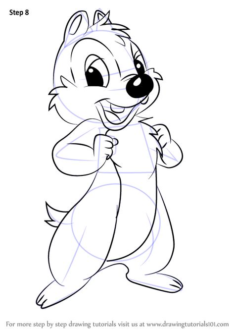 Learn How to Draw Dale from Chip and Dale (Chip 'n' Dale) Step by Step : Drawing Tutorials Chip N Dale Drawing, Disney Characters Christmas, Baby Animal Drawings, Chip N Dale, Paper Cutout Art, 디즈니 캐릭터, Disney Art Drawings, Disney Sketches, Learn Drawing