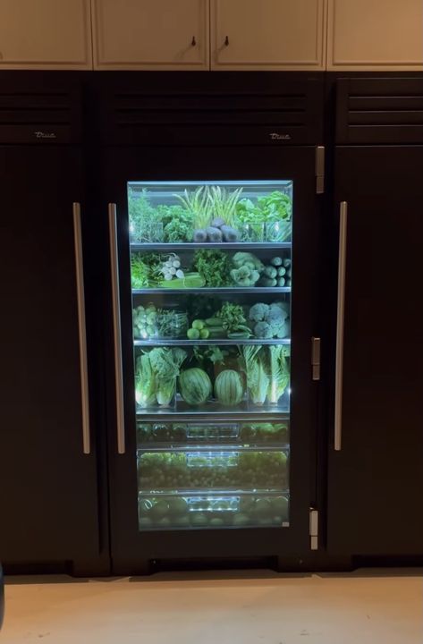 Refrigerator Goals, Pretty Fridge, Luxury Fridge, Clear Refrigerator, Dream Fridge, Clear Fridge, Fridge Design, Glass Fridge, Heart Soap