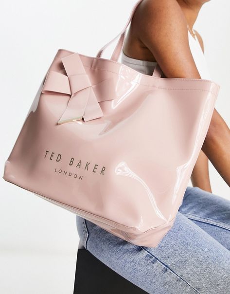 Ted Baker Pink Bag, Ted Baker Bag, Knot Bow, Aesthetic Board, Drop Top, Stockholm Fashion, Ted Baker London, Open Top, Bow Detail