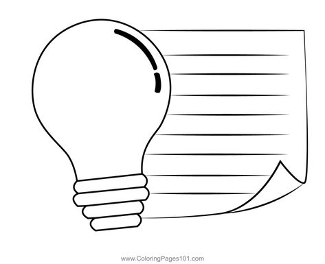 Light Bulb Coloring Page Printable Light Bulb Template, Light Bulb Template, Writing Templates, Cover Pages, Free Kids, Printable Coloring Pages, Printable Coloring, Lamp Design, Coloring Pages For Kids