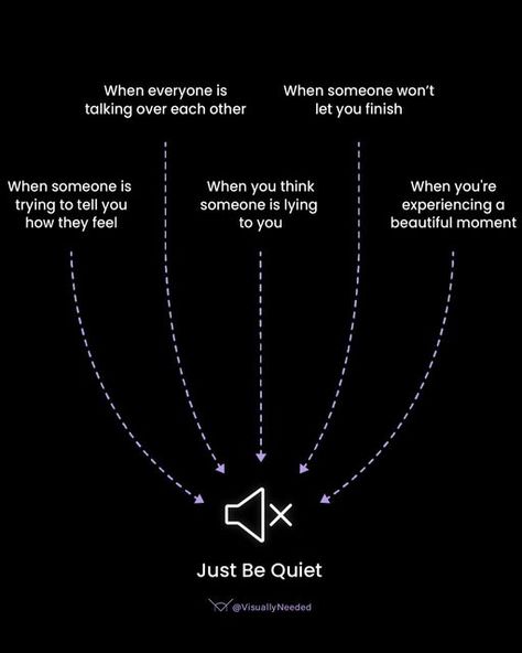 Visually Needed Value on Instagram: "5 Times To Be Quiet. Silence is Powerful." Silence Quotes Wise Words Peace, Silence Is Powerful, How To Be Silent, Wise Words Silence Quotes Wise Words, How To Be Quiet Person, Being Quiet Quotes, Silence Quotes Wise Words, Practicing Silence, Silence Is Power