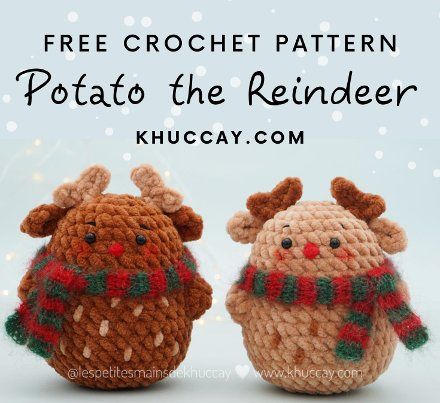 Amigurumi Archives • Page 2 of 13 • Free Crochet Patterns Crochet Reindeer Ornament Free Pattern, Crochet Reindeer Pattern Free Amigurumi, Christmas Plush Crochet, Christmas Arigumi Patterns Free, Christmas Crochet Stuffies, Fleece Yarn Crochet, Free Holiday Crochet Patterns, Amigurumi Free Pattern Christmas, Reindeer Crochet Pattern Free