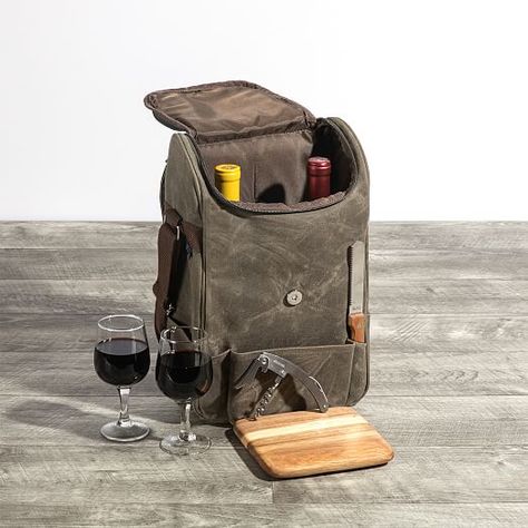 Insulated Double Wine & Cheese Bag Diy Felt Animals, Pic Nic, Insulated Bags, Diy Felt, Wine Cheese, Cheese Knives, Kit Bag, Bottle Bag, Bottle Holder