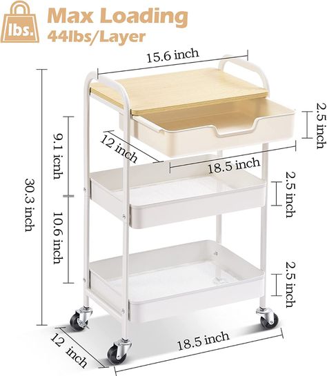 Makeup Cart Rolling, Medicine Cart, Office On Wheels, Rolling Cart With Drawers, Storage On Wheels, Office Cart, Desk Cart, Libra Mars, Trolley Kitchen