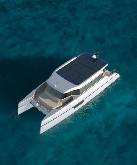 Solar Catamaran, Electric Yacht, Solar Yacht, Yatch Boat, Yacht World, Catamaran Yacht, Power Catamaran, Boat Fashion, Boat Building Plans