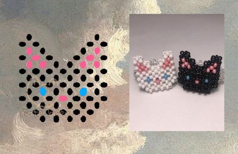 Cross Stitch Patterns Free Disney, Knitting Patterns Free Blanket, Seed Bead Jewelry Patterns, Cat Bead, Hand Embroidery Patterns Flowers, Beading Patterns Free, Bead Charms Diy, Seed Bead Patterns, Macrame Patterns Tutorials