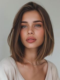 Bob Light Brown Hair, Hairstyles For Everyday, 2024 Haircut, Jayne Matthews, Italian Bob, Good Haircut, Pumps Outfit, Short Hair Cuts For Round Faces, Easy Everyday Hairstyles