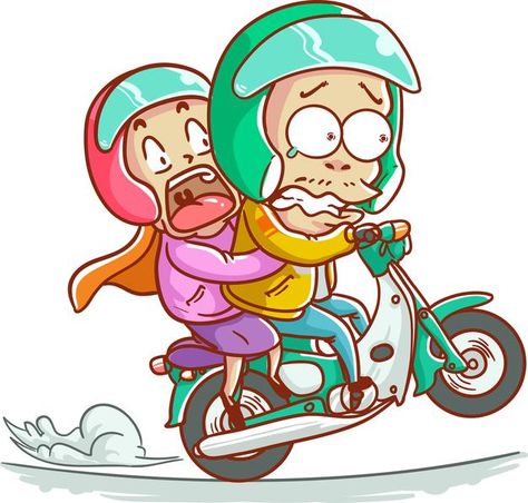 Vector illustration online taxi bike dri... | Premium Vector #Freepik #vector #car #man #character #cartoon Couple Motorcycle, Motorcycle Couple, Bike Illustration, Contemporary Portrait, Premium Vector, Digital Painting, Graphic Resources, Cute Art, Passenger