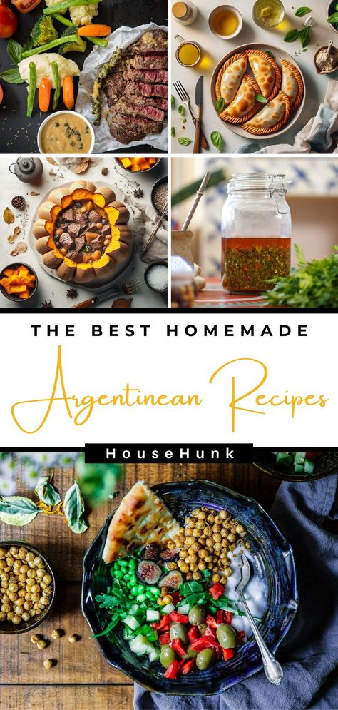 Dive into the flavors of Argentina with these mouthwatering recipes! From sizzling steaks to hearty stews, each dish is a taste of authentic Argentine cuisine. #ArgentinianFlavors #CulinaryAdventure #ArgentinianRecipes Argentinian Vegetable Recipes, Argentinian Salad Recipes, Traditional Argentinian Food, Argentinian Recipes Authentic, Easy Argentina Recipes, Authentic Argentinian Recipes, Argentinian Side Dishes, Argentina Food Recipes, Argentine Empanadas