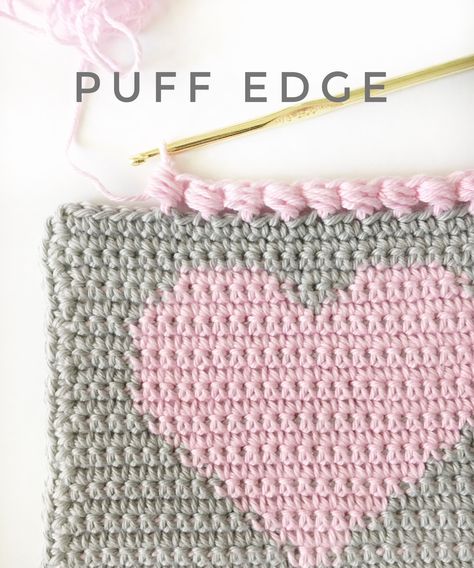 This sweet little edge finishes of a heart project perfectly, don’t you think?   Here’s how I made… Crochet Blanket Border, Crochet Edging Pattern, Crocheted Heart, Heart Project, Crochet Blanket Edging, Crochet Baby Blanket Beginner, Háčkované Lemy, Crochet Border Patterns, Confection Au Crochet