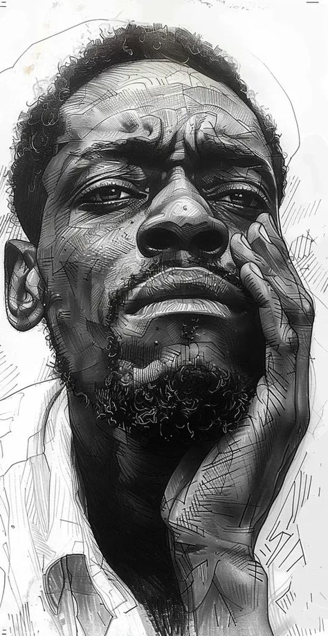 Art Reference Photos Faces Black And White, Afro Art Drawings, African Drawings Black Art Sketch, African Man Art, Graffiti Black And White, Afro Drawing, Scroll Tattoos, African Portraits Art, African Drawings