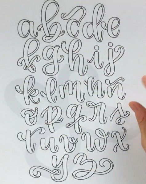 Hand Lettering Alphabet Fonts, Alphabet Graffiti, Tattoo Lettering Alphabet, Fonts Canva, Alfabet Font, Free Calligraphy, Graffiti Lettering Alphabet, Lettering Styles Alphabet, Lettering Guide